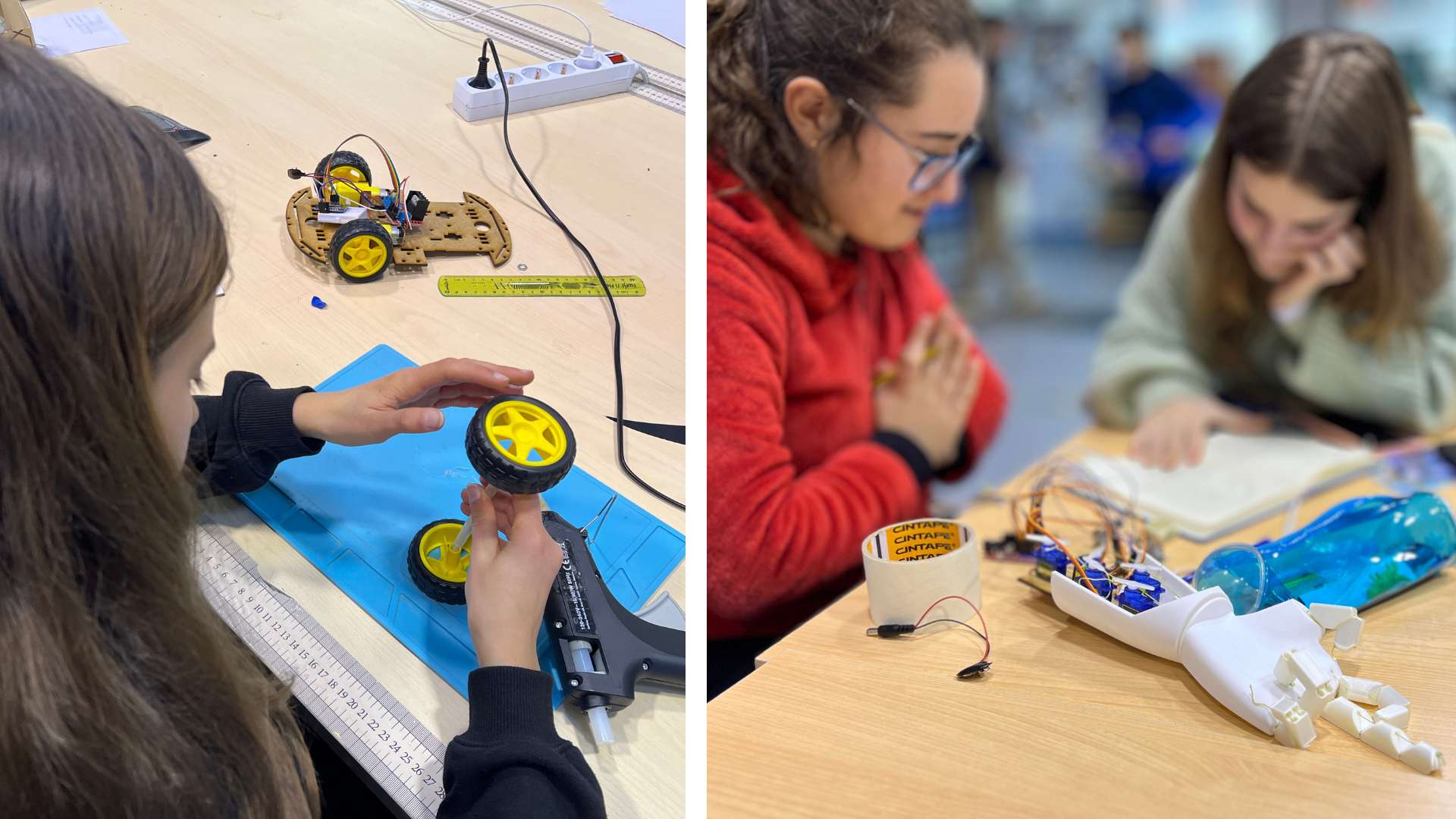 Proyectos de las chicas durante los Jovenes Makers